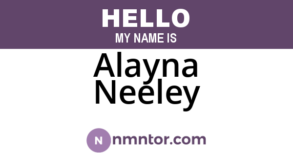 Alayna Neeley