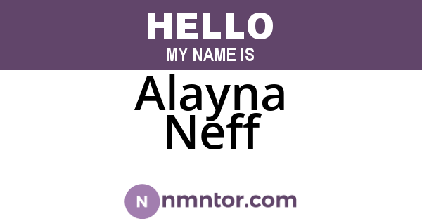 Alayna Neff