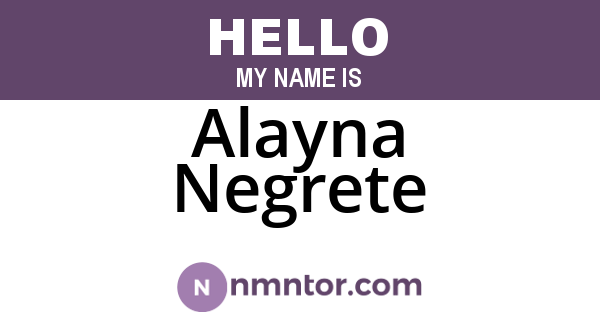 Alayna Negrete