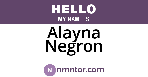 Alayna Negron
