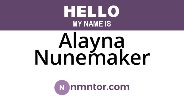 Alayna Nunemaker