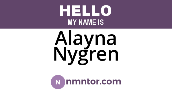 Alayna Nygren