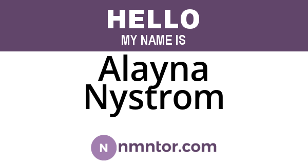 Alayna Nystrom