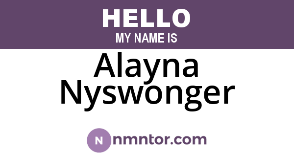 Alayna Nyswonger