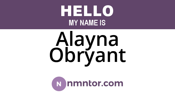 Alayna Obryant
