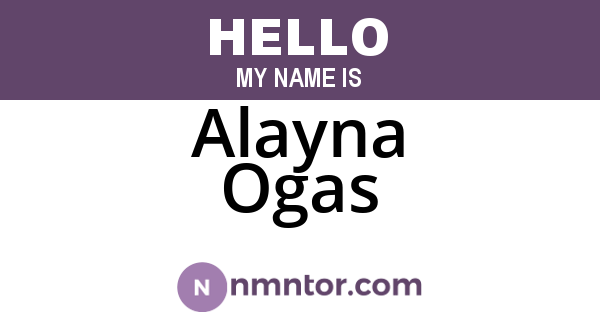 Alayna Ogas
