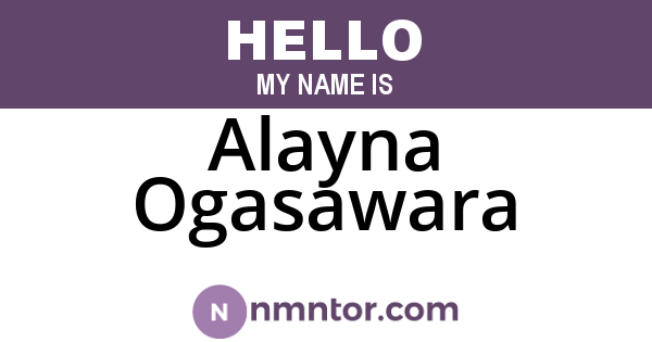Alayna Ogasawara