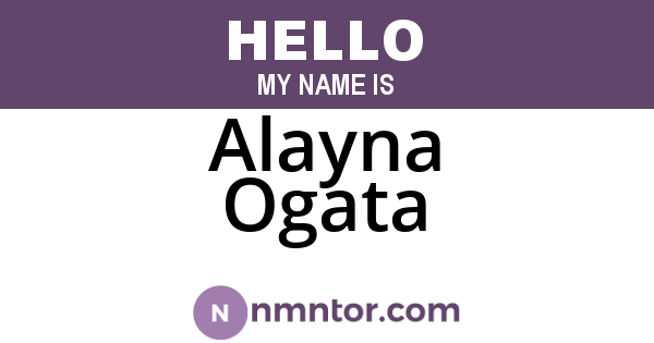 Alayna Ogata