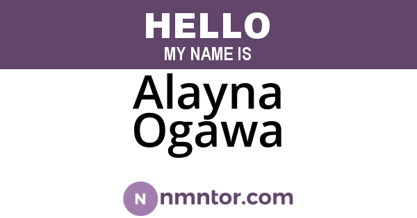 Alayna Ogawa