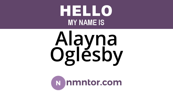 Alayna Oglesby