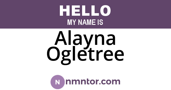 Alayna Ogletree