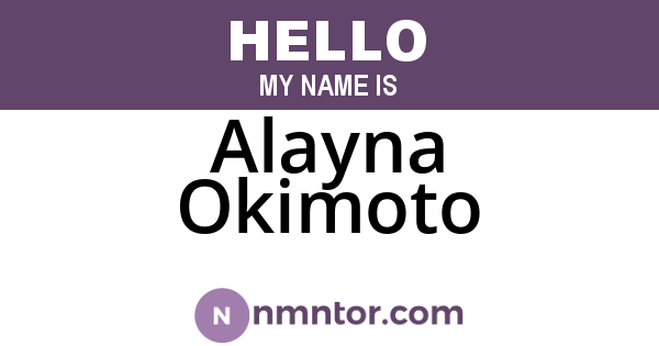 Alayna Okimoto