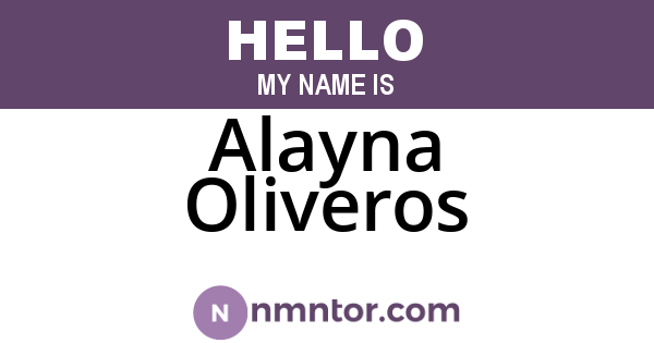 Alayna Oliveros