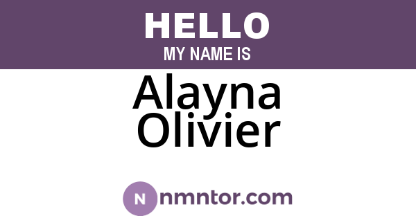 Alayna Olivier