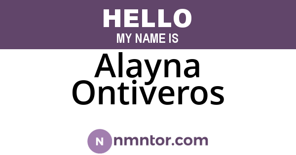 Alayna Ontiveros