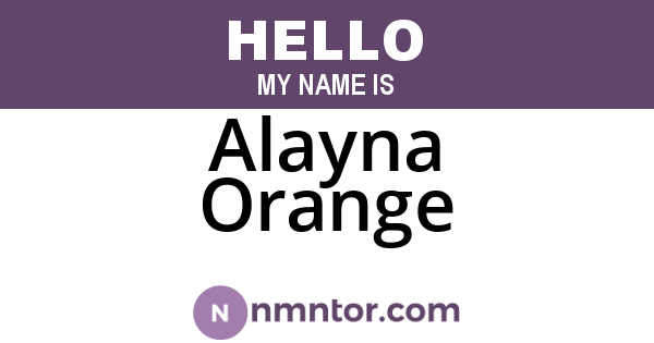Alayna Orange
