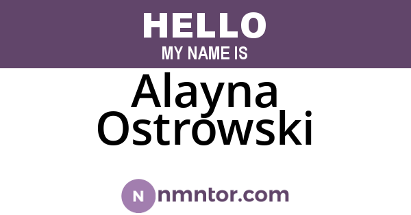 Alayna Ostrowski