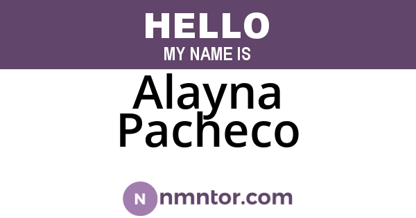 Alayna Pacheco