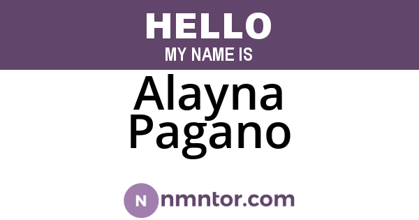 Alayna Pagano