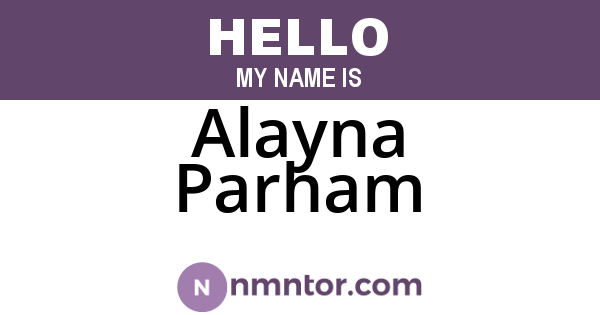 Alayna Parham