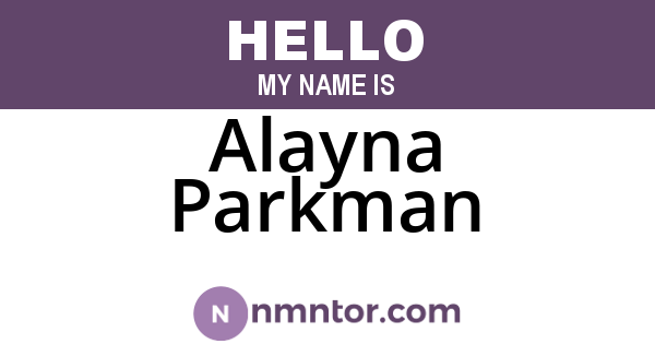 Alayna Parkman