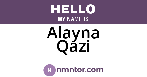 Alayna Qazi