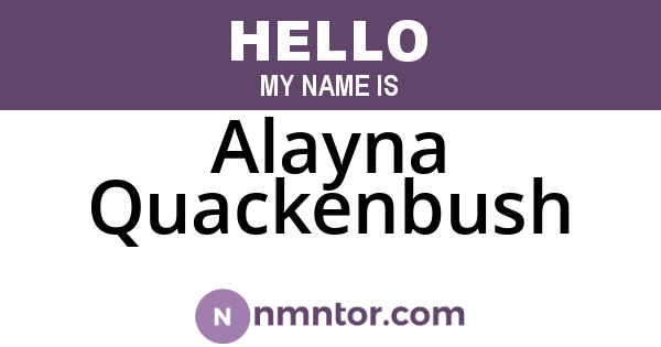 Alayna Quackenbush