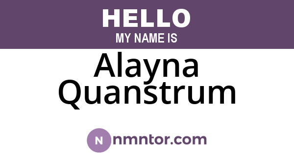 Alayna Quanstrum