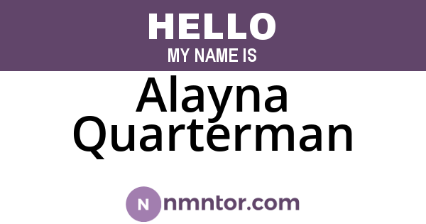 Alayna Quarterman