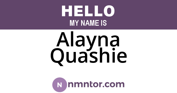 Alayna Quashie