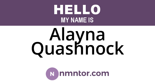 Alayna Quashnock