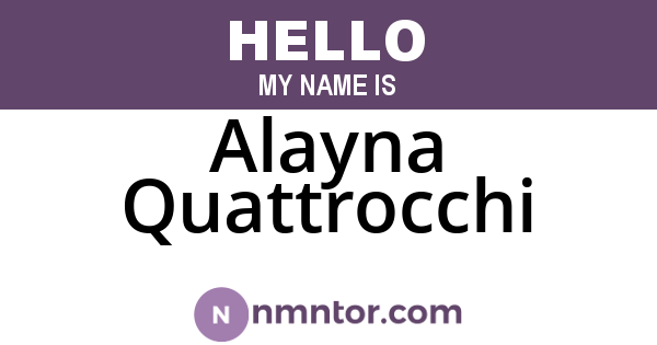Alayna Quattrocchi