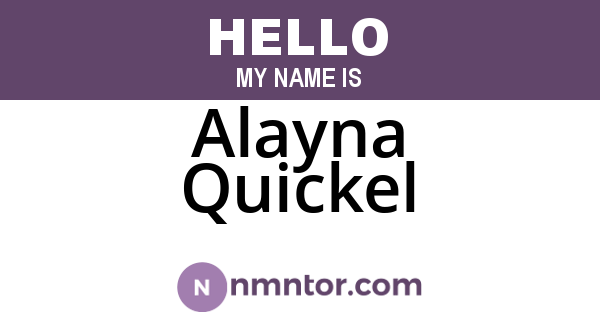 Alayna Quickel