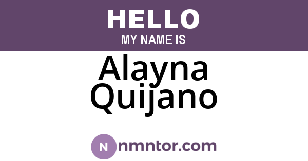 Alayna Quijano