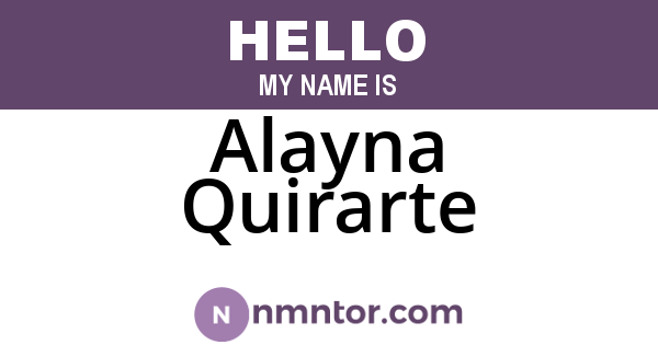 Alayna Quirarte