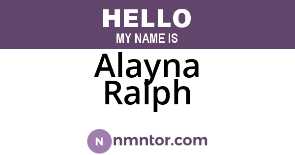 Alayna Ralph