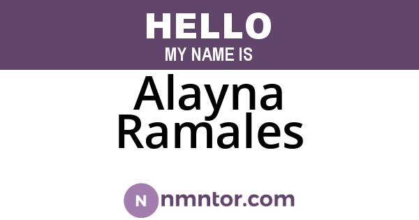 Alayna Ramales