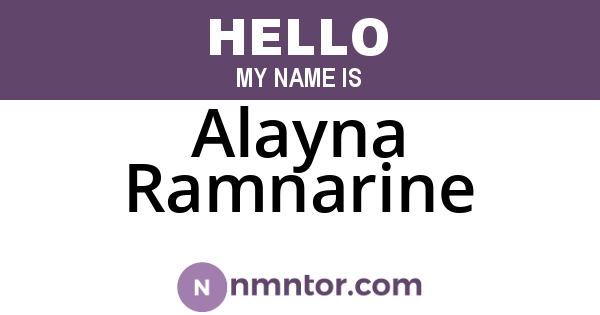 Alayna Ramnarine
