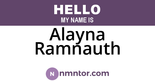Alayna Ramnauth