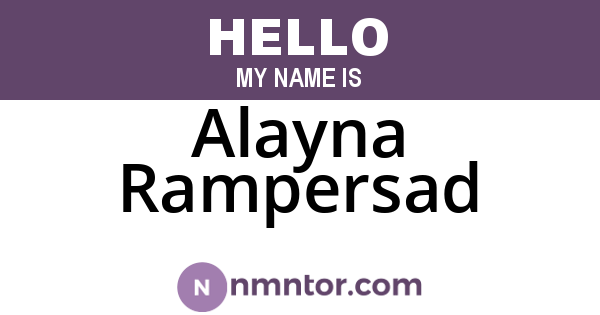 Alayna Rampersad