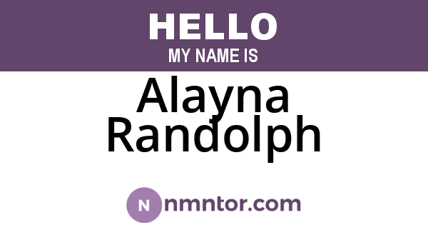 Alayna Randolph