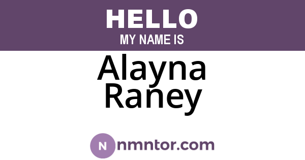 Alayna Raney