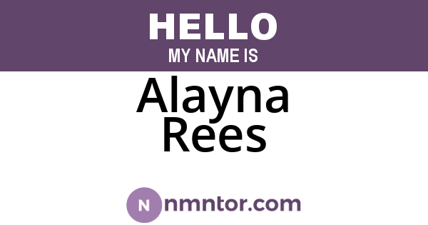 Alayna Rees