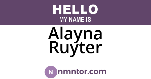 Alayna Ruyter