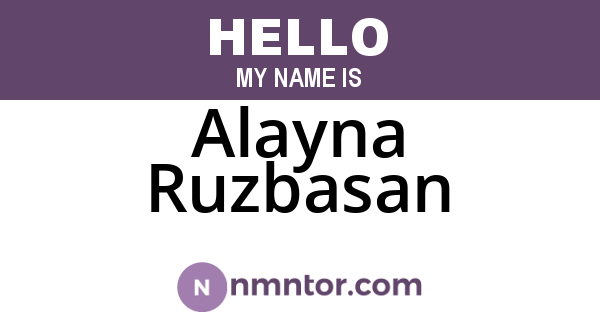Alayna Ruzbasan
