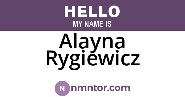 Alayna Rygiewicz