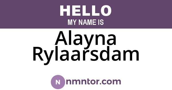 Alayna Rylaarsdam