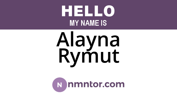 Alayna Rymut