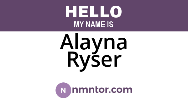 Alayna Ryser