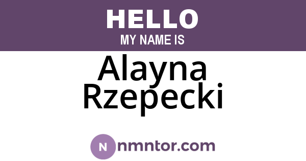 Alayna Rzepecki